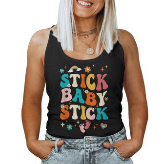 Stick Baby Stick Ivf Transfer Day Ivf Couple Groovy Women Tank Top - Monsterry UK