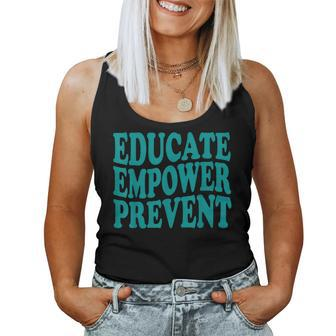 Stop The Violence Sexual Assault Awareness Groovy Educate Women Tank Top | Mazezy AU