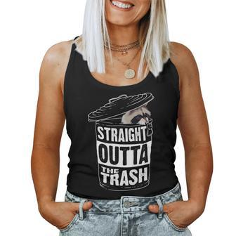 Straight Outta The Trash Cool Trash Panda Women Tank Top - Monsterry CA