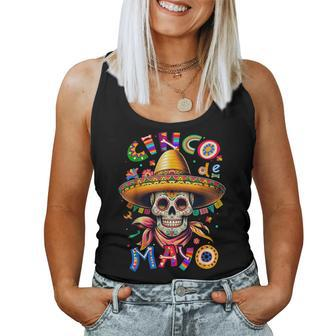 Sugar Skull Cinco De Mayo For Mexican Party Women Tank Top - Monsterry UK