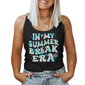 In My Summer Break Era Groovy Teacher Summer Break Vacation Women Tank Top - Seseable