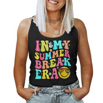 In My Summer Break Era Retro Smile Summer Break Teacher Women Tank Top - Monsterry