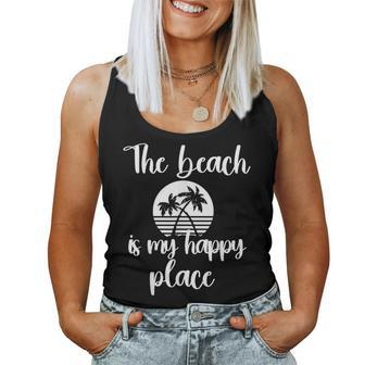 Sun Shine Beach The Beach Is My Happy Place Women Tank Top - Monsterry CA