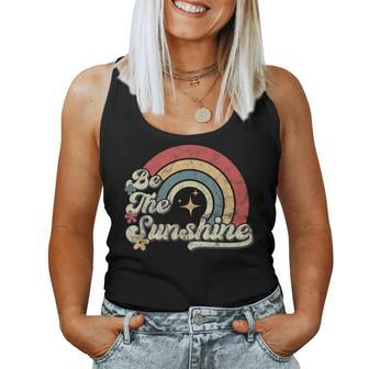 Be The Sunshine Kindness Retro Rainbow Vintage Graphic Women Tank Top - Monsterry CA