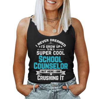 Super Cool School Counselor Teacher Apparel Women Tank Top - Monsterry AU