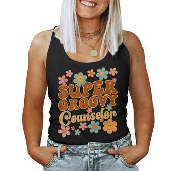 Super Groovy Counselor Retro 70S Hippie School Counseling Women Tank Top - Monsterry CA