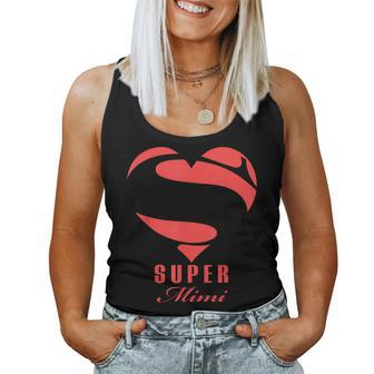 Super Mimi Superhero Mimi T Mother Father Day Women Tank Top - Monsterry UK