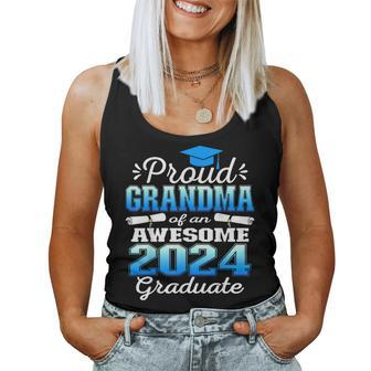 Super Proud Grandma Of 2024 Graduate Awesome Family College Women Tank Top - Seseable