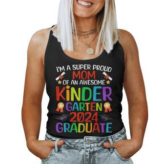 Super Proud Mom Of Awesome Kindergarten 2024 Graduate Women Tank Top - Monsterry DE