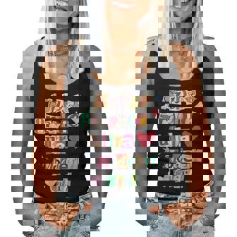 Super Graphic Ultra Modern Girl Women Tank Top | Mazezy