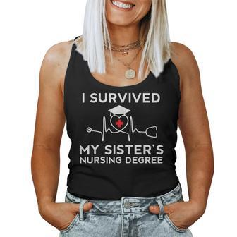 I Survived My Sister's Nursing Degree Proud Sister Nurse Women Tank Top - Monsterry DE