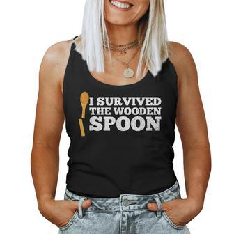 I Survived The Wooden Spoon Adult Humor Sarcastic Women Tank Top - Monsterry CA