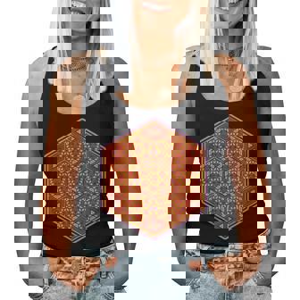 Symbole Spirituel Géométrique Motif Méditation Fleur Deie Women Tank Top - Cadeauxyz