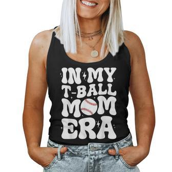 In My T Ball Mom Era Groovy Ball Mom Mother's Day Women Tank Top - Monsterry
