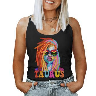 Taurus Queen African American Loc'd Zodiac Sign Women Tank Top - Seseable