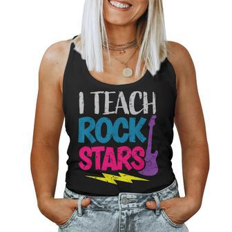 I Teach Rockstars Orchestra Music Teacher Back To School Women Tank Top - Seseable