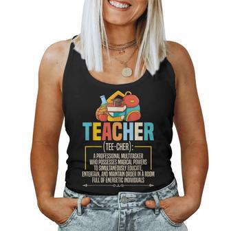 Teacher Definition Teaching School Teacher Women Tank Top - Monsterry CA