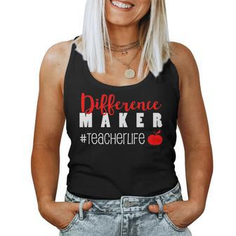 Teacher Difference Maker Teacherlife Women Tank Top - Monsterry DE