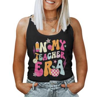 In My Teacher Era Happy 100 Days Of School Groovy Teacher Women Tank Top - Monsterry