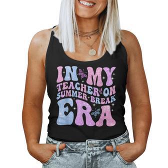 In My Teacher On Summer Break Era Groovy Summer Vibe Teacher Women Tank Top - Seseable