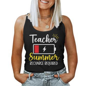 Teacher Summer Recharge Required Last Day Of School Women Tank Top - Monsterry DE