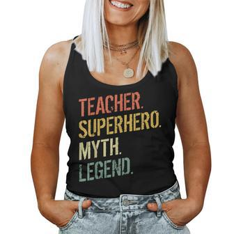 Teacher Superhero Myth Teachers Educators Pre K For Teachers Women Tank Top - Monsterry UK