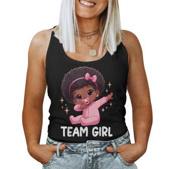 Team Girl Baby Announcement Gender Reveal Party Women Tank Top | Mazezy
