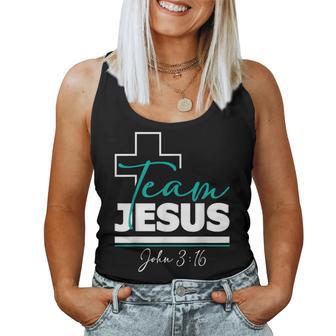 Team Jesus John 316 Christian Religious Bible Church Women Tank Top - Monsterry