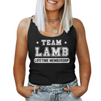 Team Lamb Lifetime Membership Family Last Name Women Tank Top - Seseable