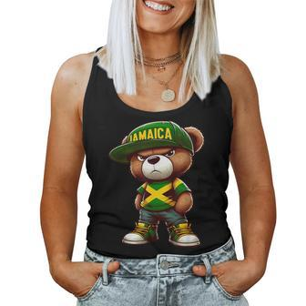 Teddy Bear Jamaica Flag Jamaican Clothing & Women Women Tank Top | Mazezy DE