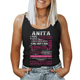 Ten Facts About Name Is Anita First Name Women Tank Top - Monsterry DE
