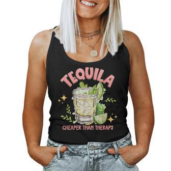 Tequila Cheaper More Than Therapy Tequila Drinking Mexican Women Tank Top - Monsterry DE