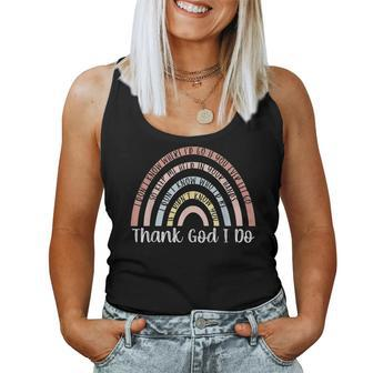 Thank God I Do Rainbow Christian Women Tank Top | Mazezy UK
