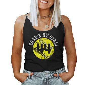 That's My Girl 44 Softball Player Mom Or Dad Women Tank Top - Monsterry DE