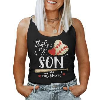 That's My Son Out There Baseball Mama Mom Women Tank Top - Monsterry UK