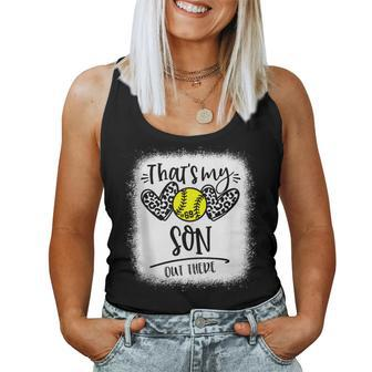 That's My Son Out There Number 69 Softball Mom & Dad Women Tank Top - Monsterry CA