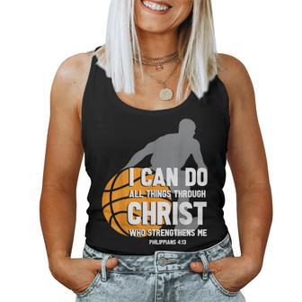 I Can Do All Things Through Christ Christian Basketball Women Tank Top - Monsterry DE