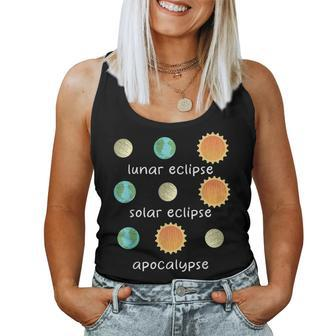 Three Eclipse To Learn Science Teacher Space Women Tank Top - Seseable