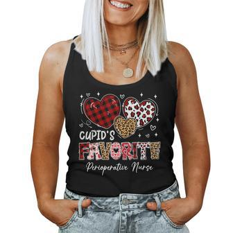 Three Hearts Cupid's Favorite Perioperative Nurse Valentine Women Tank Top | Mazezy