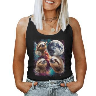 Three Sloth Moon 3 Sloth Moon Cursed Meme Women Tank Top - Monsterry AU