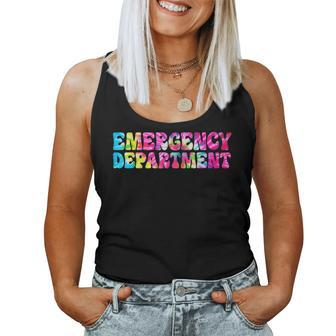 Tie Dye Emergency Department Emergency Room Healthcare Nurse Women Tank Top - Monsterry