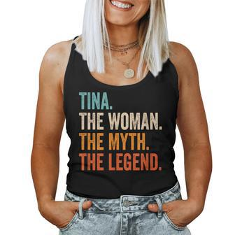 Tina The Woman The Myth The Legend First Name Tina Women Tank Top - Seseable