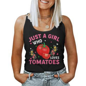 Tomato Fruit Lover Just A Girl Who Loves Tomatoes Women Tank Top - Thegiftio UK