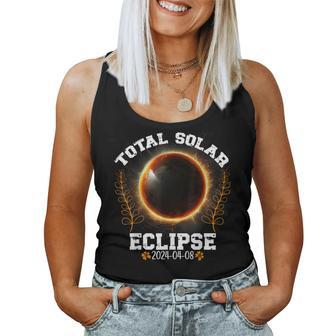 Total Solar Eclipse 2024 Flower Totality Spring 08-04-2024 Women Tank Top - Seseable