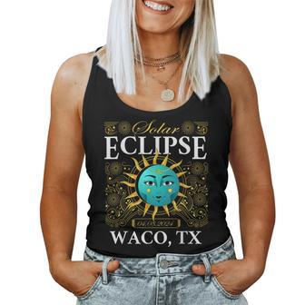 Total Solar Eclipse Waco Tx Texas 2024 Totality Boho Retro Women Tank Top - Seseable