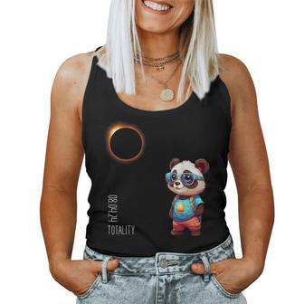 Totality Panda Solar Eclipse 08042024 Cute Eclipse Girls Women Tank Top - Seseable
