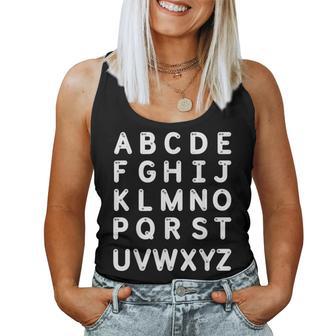 Tracing Letters A-Z Alphabet Pre-K Kindergarten 1St Grade 5T Women Tank Top - Monsterry CA