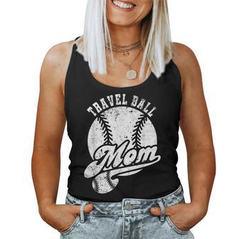 Travel Ball Mom Vintage Softball Mom Baseball Mom Women Tank Top - Monsterry AU