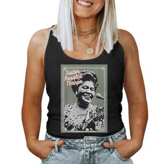 Tribute To Godmother Sister Rosetta Tharpe Portrait Women Tank Top - Monsterry