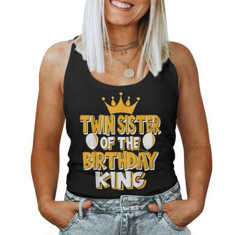 Twin Sister Of The Birthday King Family Matching Women Tank Top - Monsterry DE